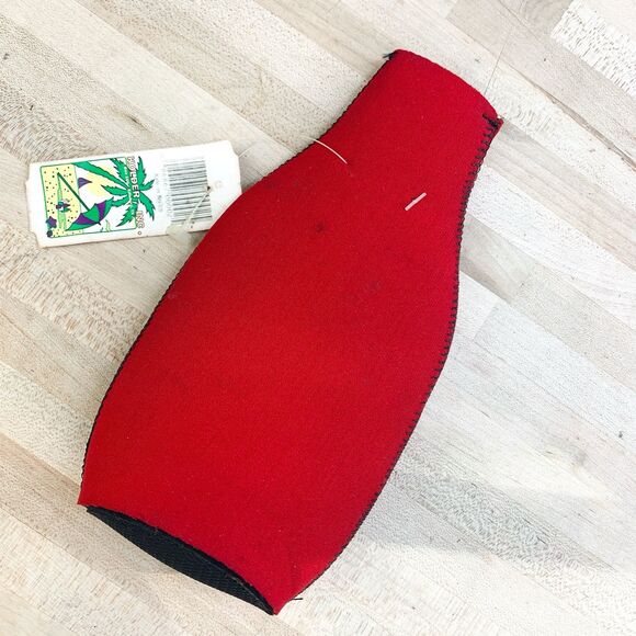 Vintage 1995 Budweiser Logo Beer Bottle Zipper Koozie Collectible with Tag - Picture 5 of 8